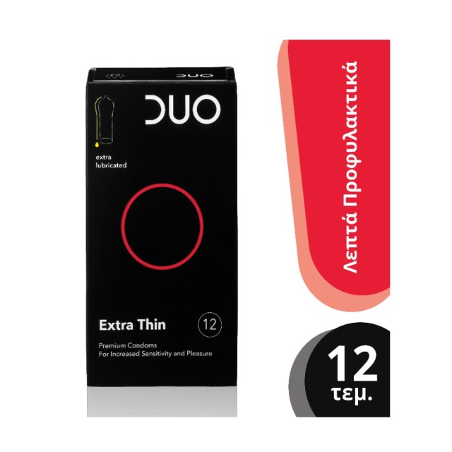 Duo Extra Thin Premium Condoms 12pcs (Λεπτά Προφυλακτικά για Μεγαλύτερη Απόλαυση)