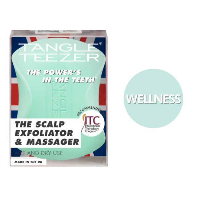 Tangle Teezer The Scalp Exfoliator & Massager Mint Green (Βούρτσα Μαλλιών για Απολέπιση & Αναζωογόνηση του Τριχωτού της Κεφαλής)