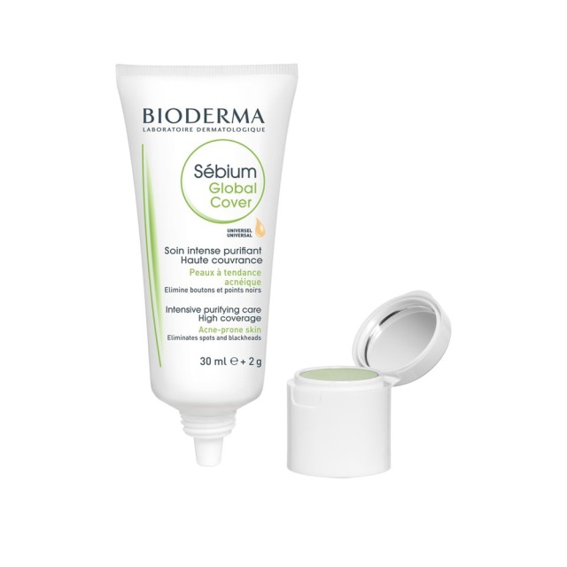 Bioderma Sebium Global Cover 30ml (Κρέμα με Χρώμα για Επιδερμίδες με Ακμή & Λιπαρότητα) 