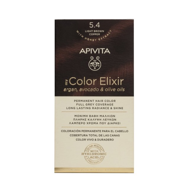 Apivita My Color Elixir N 5.4 (Βαφή Μαλλιών - Καστανό Ανοιχτό Χάλκινο Χρώμα)