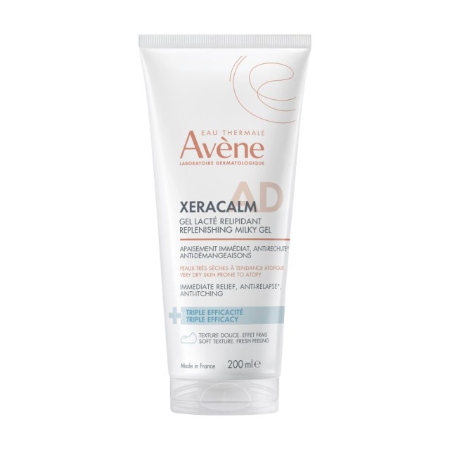 Avene Xeracalm AD Milky Gel 200ml (Τζελ Αναπλήρωσης Λιπιδίων για Πολύ Ξηρό/Ατοπικό Δέρμα)