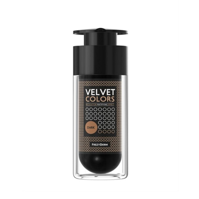 Frezyderm Velvet Colors Dark Mat Make-Up 30ml (Make-up με Βελούδινη Ματ Υφή - Σκούρος Τόνος)