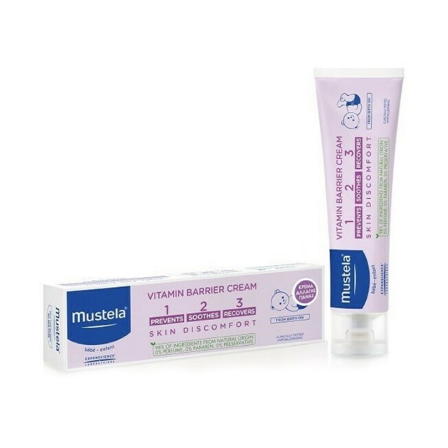 Mustela Vitamin Barrier Cream 1-2-3 100ml (Kρέμα για την Αλλαγή της Πάνας)