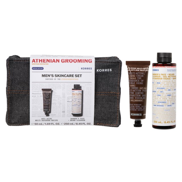 Korres Mens Skincare Set (ΣΕΤ με Αντιγηραντική Κρέμα Προσώπου & Ματιών για Άνδρες & Δροσιστικό Τζελ Καθαρισμού για Πρόσωπο & Γένια)