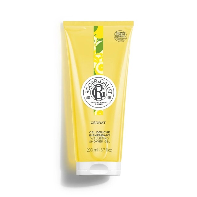 Roger & Gallet Cedrat Shower Gel 200ml (Αναζωογονητικό Αφρόλουτρο με Άρωμα Κίτρο - Κάρδαμο - Ξύλο Gu