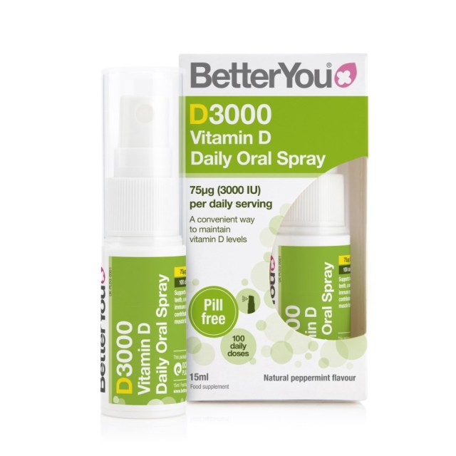 BetterYou D3000 Vitamin D Daily Oral Spray 75mg 3000iu 15ml (Βιταμίνη D3 σε Spray)