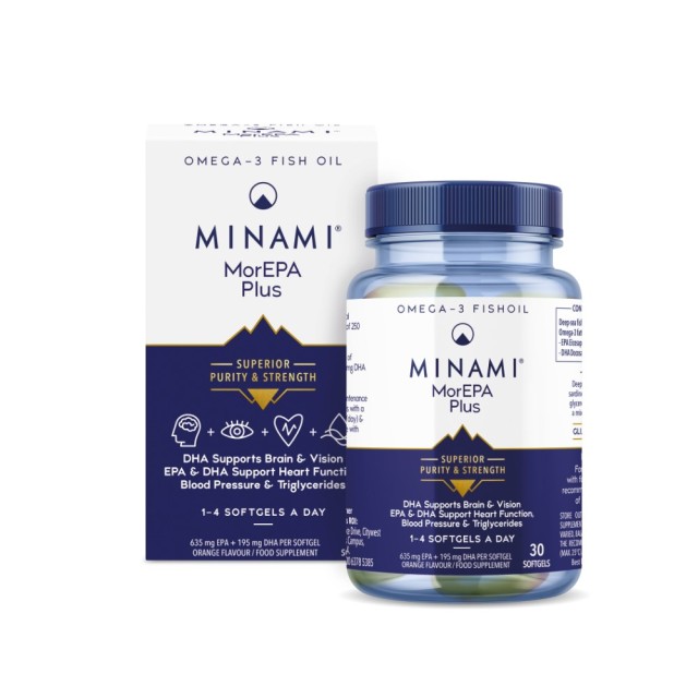 Minami MorEpa Plus 30caps (Συμπλήρωμα Διατροφής για την Καλή Λειτουργία του Καρδιαγγειακού Συστήματο
