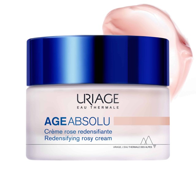 Uriage Age Absolu Redensifying Rosy Cream 50ml (Ισχυρή Αντιγηραντική Κρέμα Ημέρας για την Ώριμη Επιδερμίδα Κατά τη Διάρκεια της Εμμηνόπαυσης)