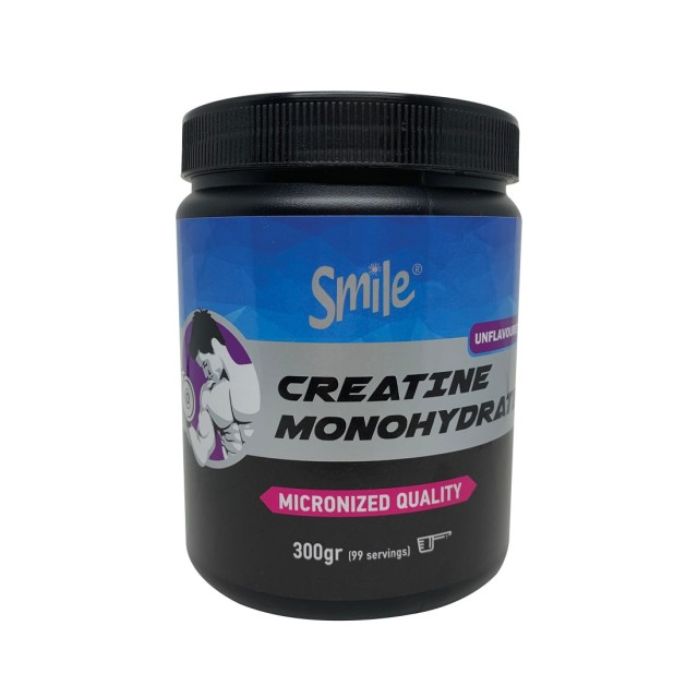 AM Health Smile Creatine Monohydrate 300gr (Συμπλήρωμα Διατροφής Μικροκονιοποιημένης Μονοϋδρικής Κρεατίνης)