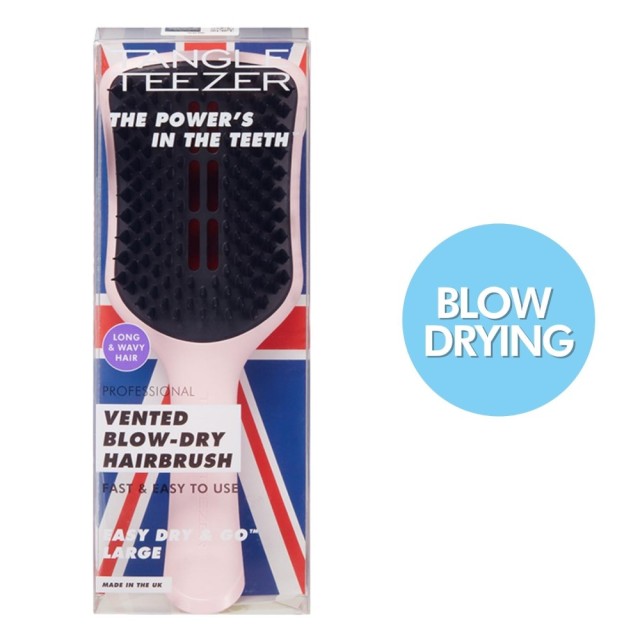 Tangle Teezer Vented Blow-Dry Hairbrush Easy Dry & Go Large Pink/Black (Βούρτσα Στεγνώματος για Μακριά & Κυματιστά Μαλλιά Ροζ/Μαύρο Χρώμα)