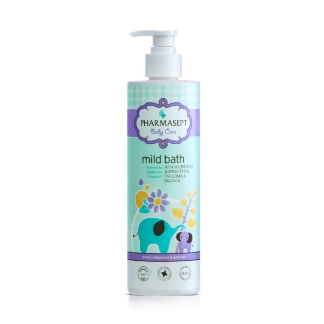 Pharmasept Baby Care Mild Bath 500ml (Απαλό Βρεφικό Αφρόλουτρο για Σώμα & Μαλλιά)