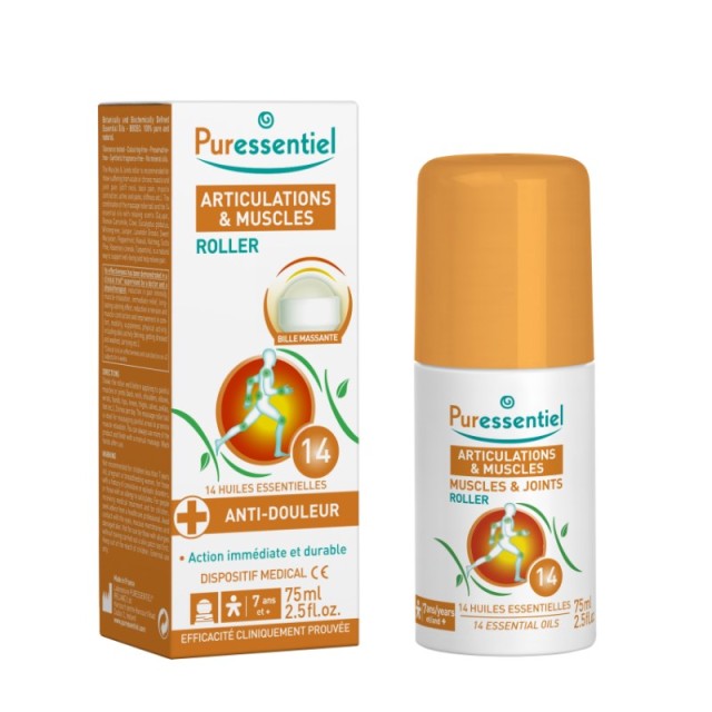Puressentiel Muscles & Joints Roller 75ml (Roll-On για Πόνο σε Μύες & Αρθρώσεις)