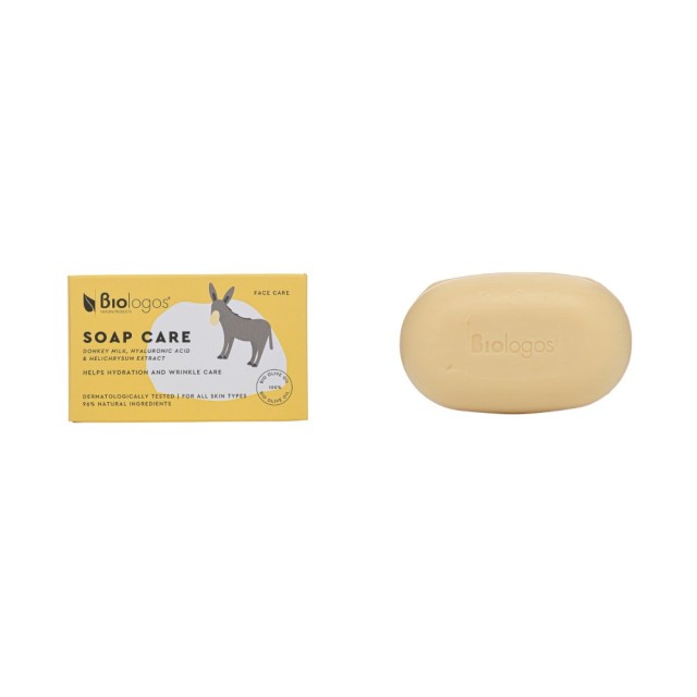 Biologos Soap Care with Donkey Milk, Hyaluronic Acid & Helichrysum Extract 130gr