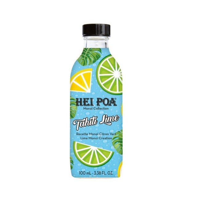 Hei Poa Pure Tahiti Monoi Oil Lime 100ml (Λάδι Πολλαπλών Χρήσεων με Άρωμα Lime, Γαρδένια & Βανίλια)