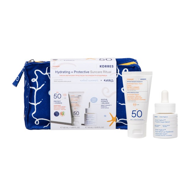 Korres SET Yoghurt Sunscreen Face & Eye Cream SPF50 50ml & Smart Yoghurt Probiotic Super Serum 15ml (ΣΕΤ με Αντηλιακή Κρέμα Προσώπου & Ματιών & Ορός Προσώπου με Προβιοτικά)