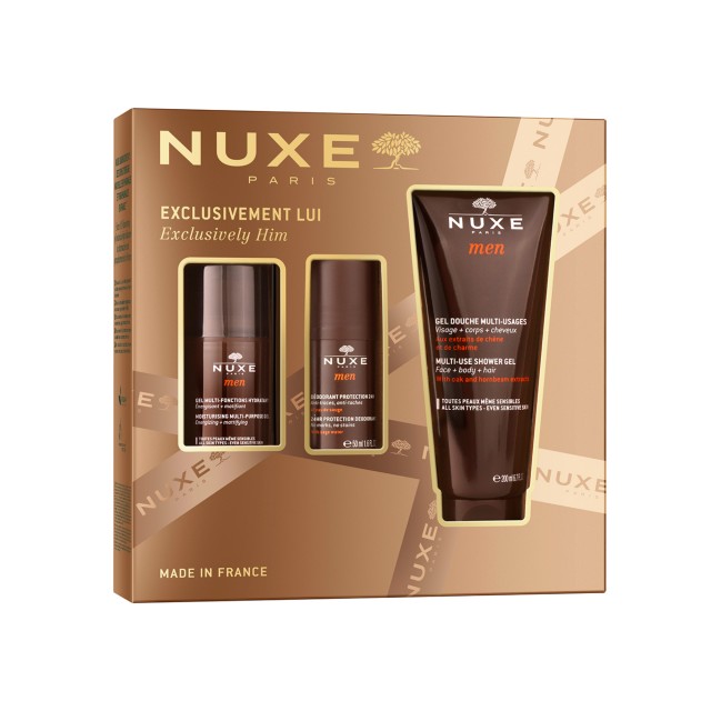 Nuxe SET Xmas Men (ΣΕΤ με Ανδρικό Αφρόλουτρο/Σαμπουάν, Ενυδατικό Τζέλ Προσώπου & Αποσμητικό)
