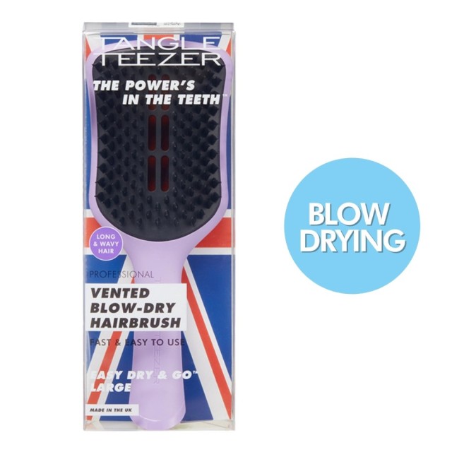 Tangle Teezer Vented Blow-Dry Hairbrush Easy Dry & Go Large Purple/Black (Βούρτσα Στεγνώματος για Μακριά & Κυματιστά Μαλλιά Μωβ/Μαύρο Χρώμα)