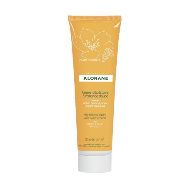 Klorane Hair Removal Cream Sweet Almond 150ml (Απαλή Αποτριχωτική Κρέμα)