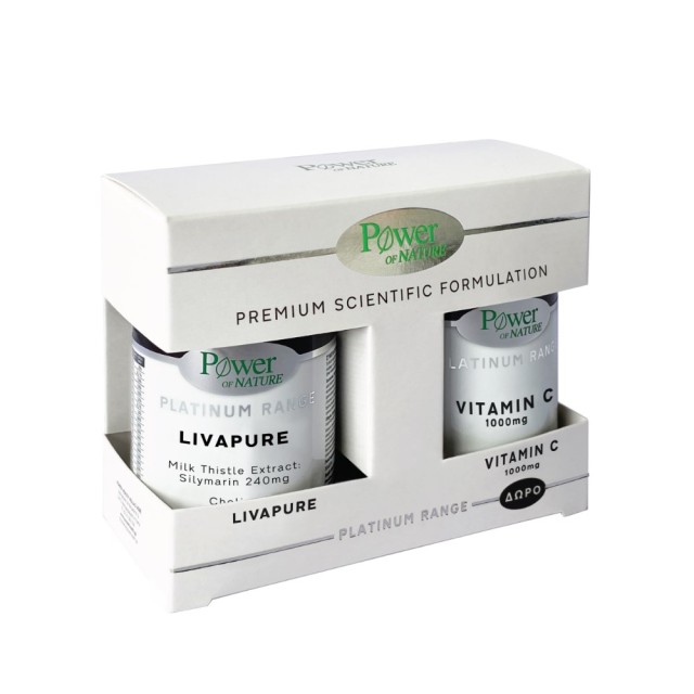 Power Health Platinum SET Livapure 30tabs & ΔΩΡΟ Vitamin C 1000mg 20tabs (ΣΕΤ Συμπληρωμάτων Διατροφής για τη Φυσιολογική Λειτουργία του Ήπατος & την Ενίσχυση του Ανοσοποιητικού)