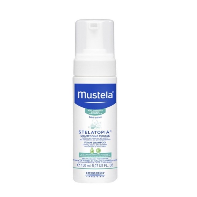 Mustela Stelatopia Foam Shampoo 150ml (Βρεφικό Σαμπουάν σε Μορφή Αφρού για το Ατοπικό Δέρμα)