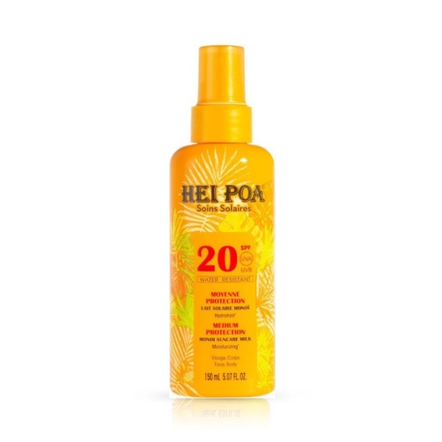 Hei Poa Monoi Suncare Milk Tiare SPF20 150ml (Αντηλιακό Γαλάκτωμα για Πρόσωπο & Σώμα) 