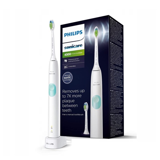 Philips Sonicare 4300 Protective Clean HX6807/24 (Ηλεκτρική Oδοντόβουρτσα για πιο Λευκά Δόντια Άσπρη)