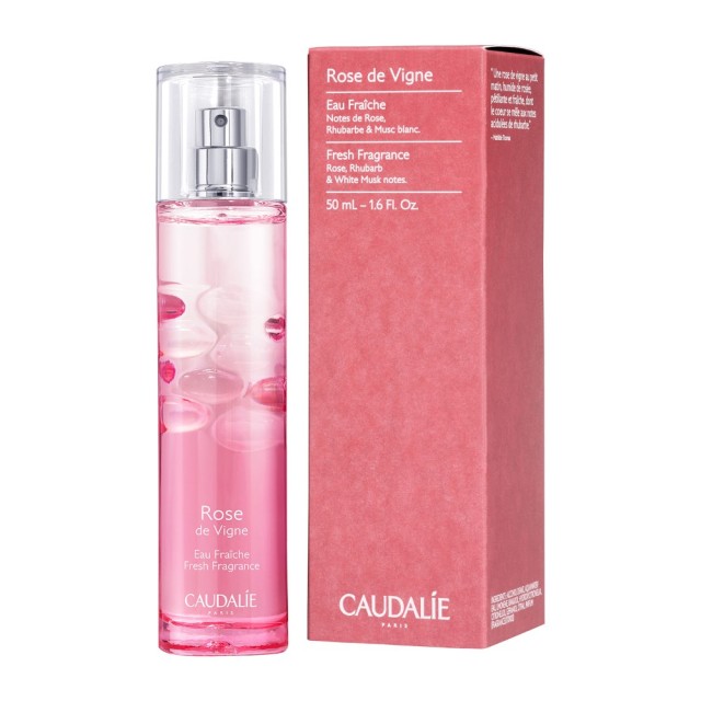 Caudalie Fresh Fragrance Rose de Vigne 50ml (Άρωμα Τριαντάφυλλο, Ραβέντι, Λευκός Μόσχος)