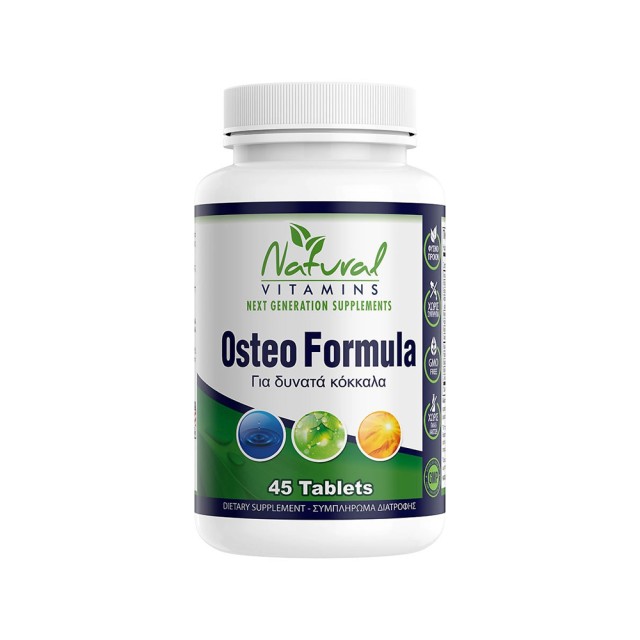 Natural Vitamins Osteo Formula 45tabs (Συμπλήρωμα Διατροφής για την Οστεοπόρωση)