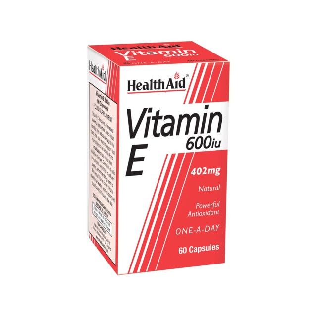 Health Aid Vitamin E 600iu 60caps (Φυσικό Αντιοξειδωτικό)