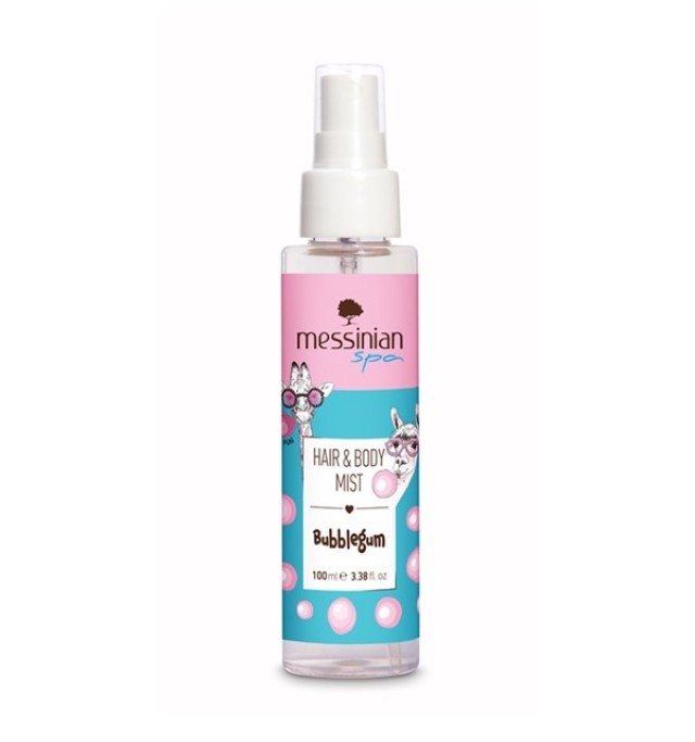 Messinian Spa Hair & Body Mist Bubblegum 100ml (Γλυκό Φρουτώδες Σπρέι Σώματος ή Μαλλιών με Άρωμα Τσιχλόφουσκας)