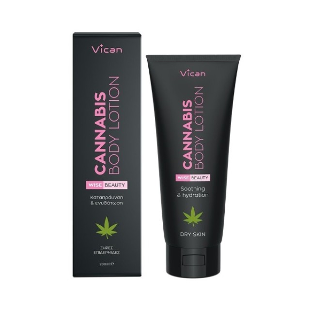 Vican Wise Beauty Cannabis Body Lotion 200ml (Ενυδατική & Καταπραϋντική Λοσιόν Σώματος με Έλαιο Κάνναβης) 