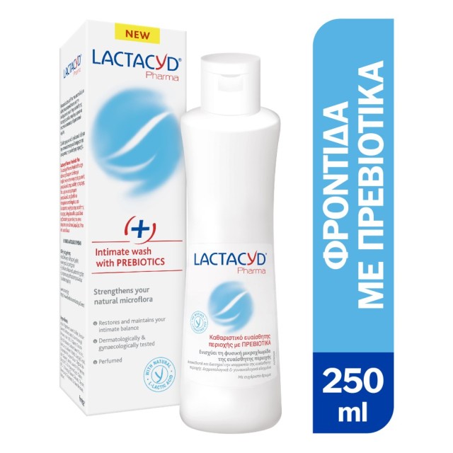 Lactacyd Pharma Prebiotic Plus 250ml (Καθαριστικό Ευαίσθητης Περιοχής με Πρεβιοτικά)