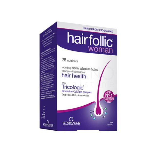 Vitabiotics Hairfollic Woman 60caps (Συμπλήρωμα Διατροφής για την Υγεία των Μαλλιών της Γυναίκας)