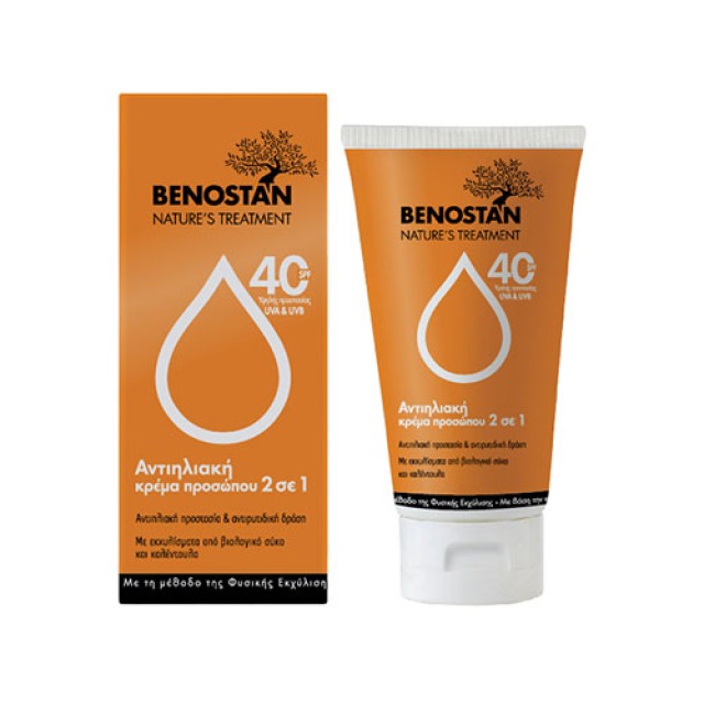 Benostan Αντιηλιακή Προσώπου Spf40 50ml