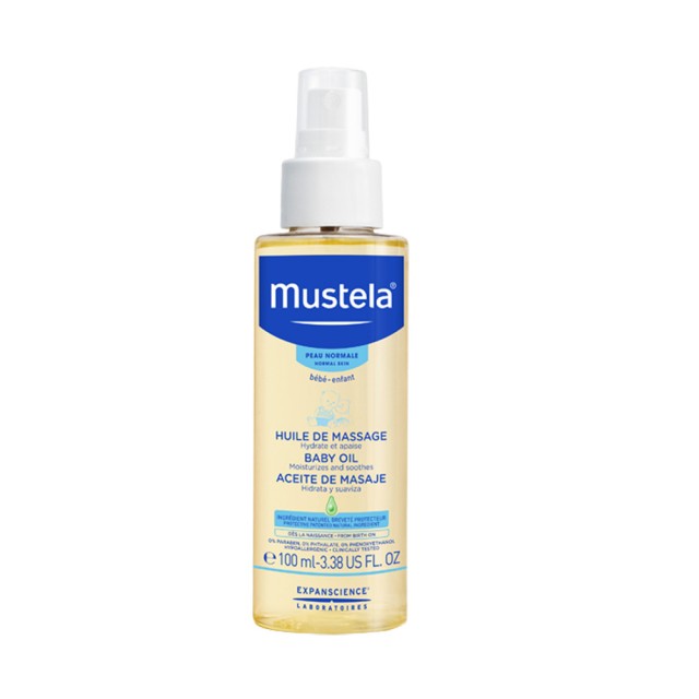 Mustela Baby Oil 100ml (Βρεφικό Λάδι Σώματος για Μασάζ με Έλαιο Αβοκάντο) 