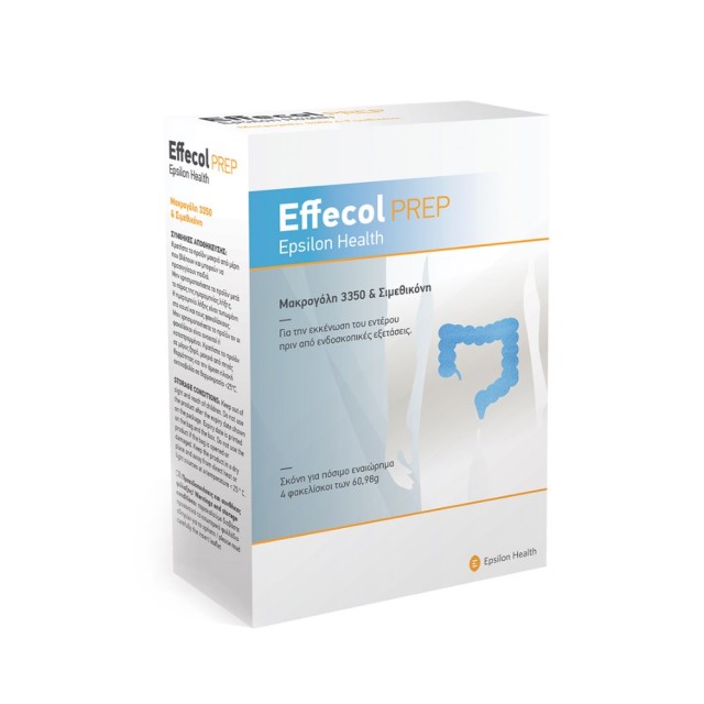 Effecol Prep 4 φακελίσκοι (Ιατροτεχνολογικό Βοήθημα για την Κένωση του Εντέρου Πριν Από Ενδοσκοπικές Εξετάσεις)