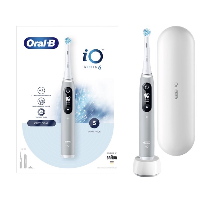 Oral-B iO Series 6 Grey Opal (Ηλεκτρική Οδοντόβουρτσα Γκρι)