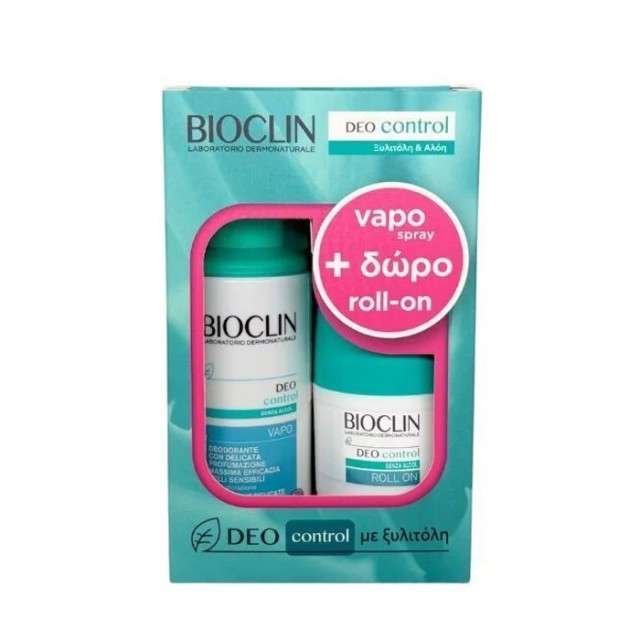 Bioclin SET Deo Control Vapo Spray 100ml & ΔΩΡΟ Deo Control Roll On 50ml (ΣΕΤ με Αποσμητικό Σπρέι & ΔΩΡΟ Roll On για Έντονη Εφίδρωση)