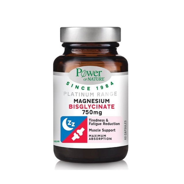 Power Health Platinum Magnesium Bisglycinate 750mg 60caps (Συμπλήρωμα Διατροφής με Δισγλυκινικό Μαγνήσιο)
