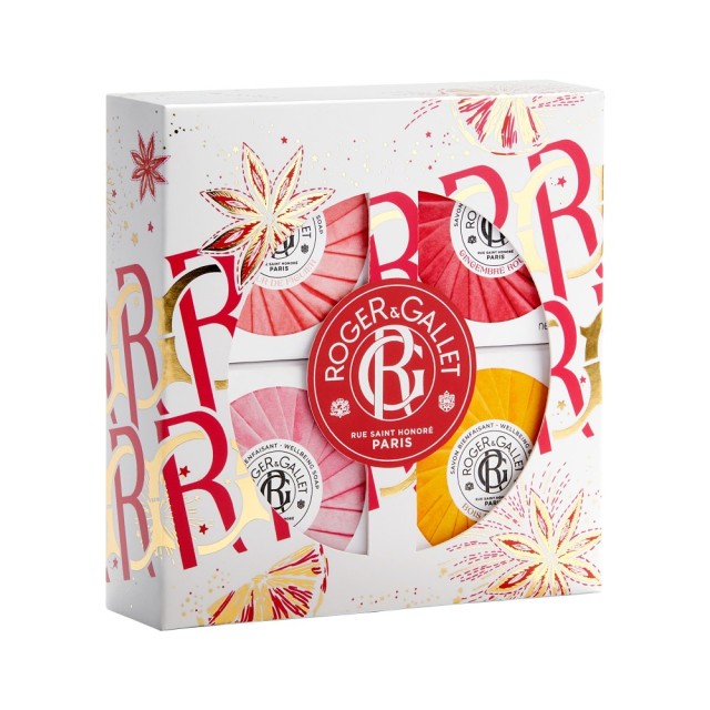 Roger & Gallet Wellbeing Soaps Collection 4x50gr (ΣΕΤ με 4 Mini Αναζωογονητικά Σαπούνια)