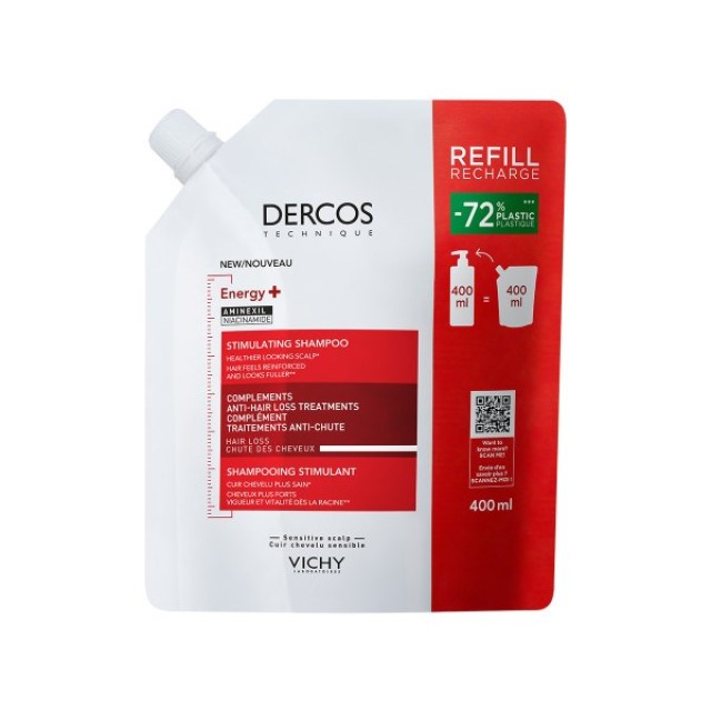 Vichy Dercos Energy+ Shampoo Refill 400ml (Δυναμωτικό Σαμπουάν Κατά της Τριχόπτωσης)