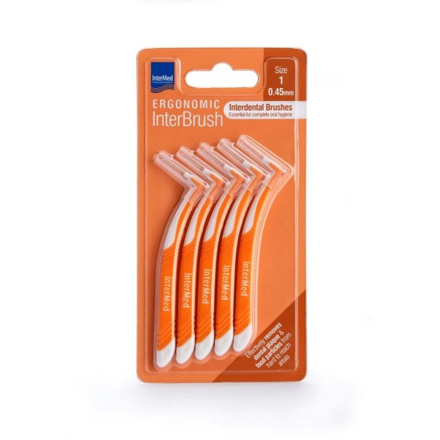 Intermed Ergonomic Interbrush Size 1 - 0,45mm 5τεμ (Μεσοδόντια Βουρτσάκια Μέγεθος 1 - 0,45mm)