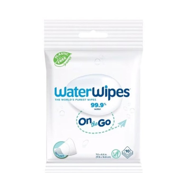 Waterwipes On the Go Biodegradable Original Baby Wipes 10τεμ (Βιοδιασπώμενα Άοσμα Μωρομάντηλα)