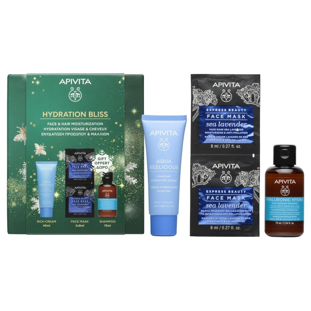 Apivita SET Hydration Bliss (ΣΕΤ Ενυδάτωσης & θρέψης Προσώπου & Μαλλιών)
