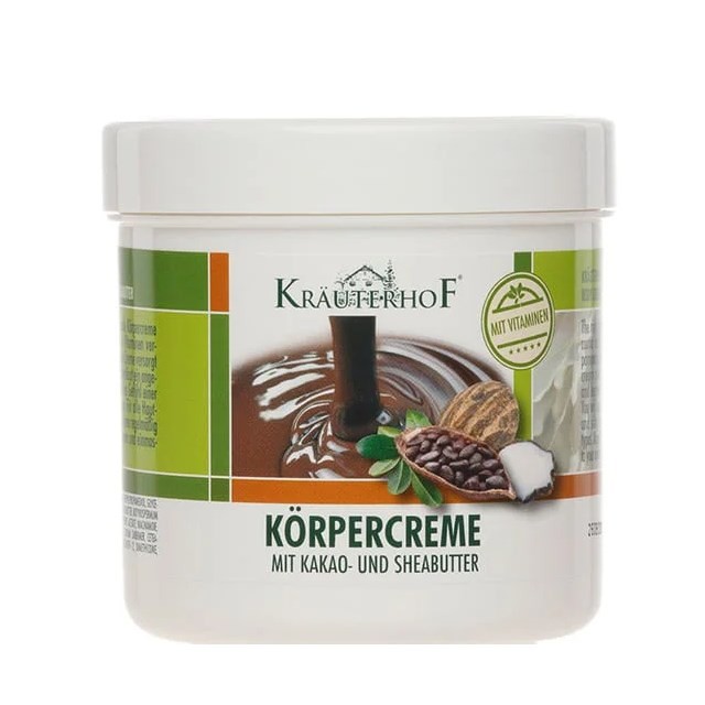 Krauterhof Body Cream with Cocoa & Shea Butter 250ml (Κρέμα Σώματος με Βούτυρο Κακάο & Καριτέ για Σφιχτό & Ελαστικό Δέρμα)