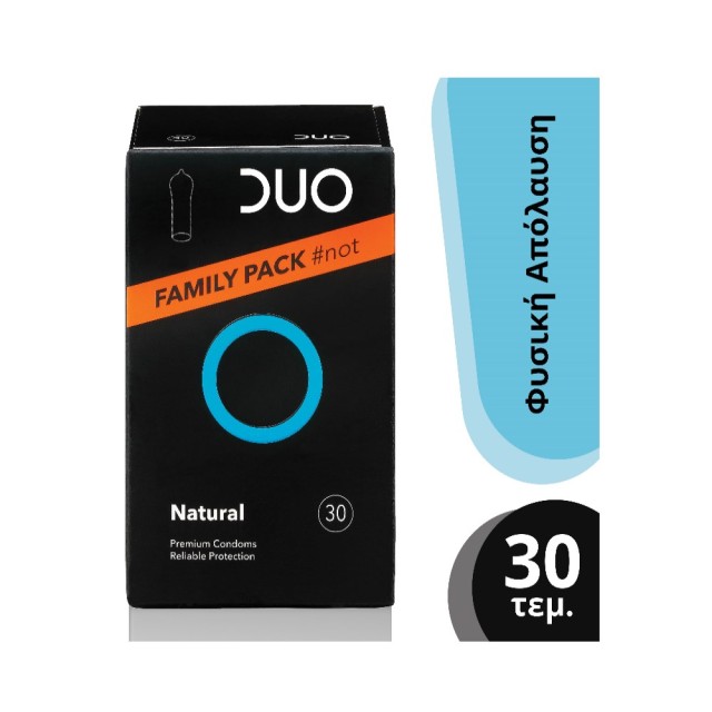 Duo Natural Premium Condoms 30pcs (Κλασσικά Προφυλακτικά 30τεμ)