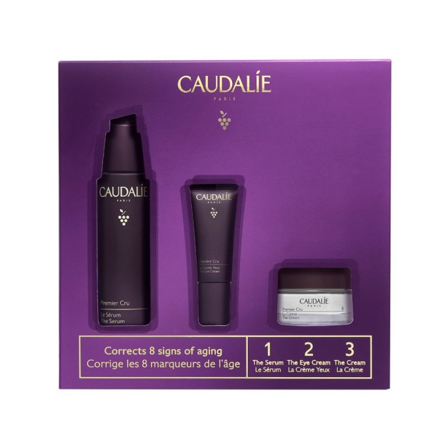Caudalie Premier Cru SET The Serum 30ml & ΔΩΡΟ The Cream 15ml & The Eye Cream 5ml (ΣΕΤ Περιποίησης για Απόλυτη Αντιγήρανση)