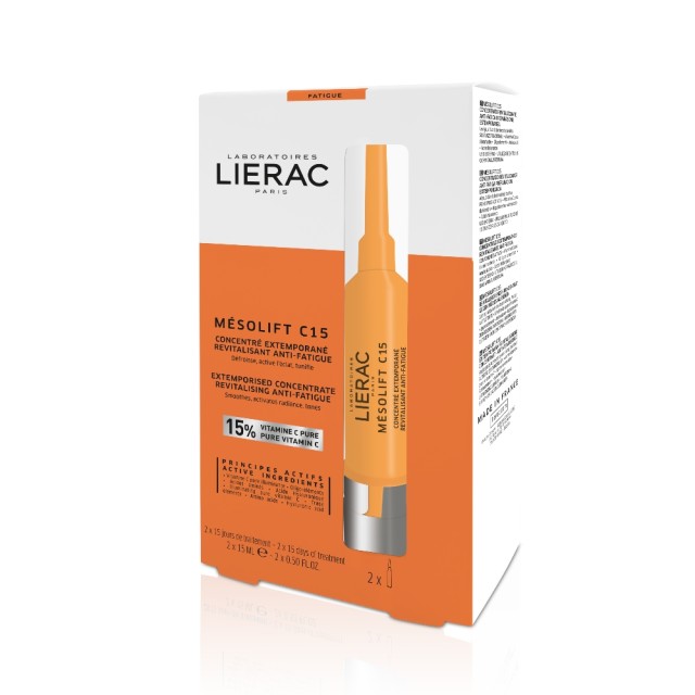 Lierac Mesolift C15 Extemporised Concentrate Revitalising Anti-Fatigue 2x15ml (Συμπύκνωμα Κατά της Κούρασης που Ενεργοποιείται Κατά την 1η Χρήση 2τεμ)