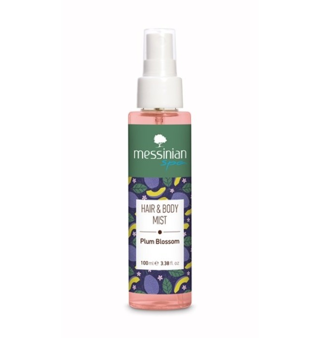 Messinian Spa Hair & Body Mist Plum Blossom 100ml (Σπρέι Σώματος & Μαλλιών με Άρωμα από Άνθη Δαμασκηνιάς)