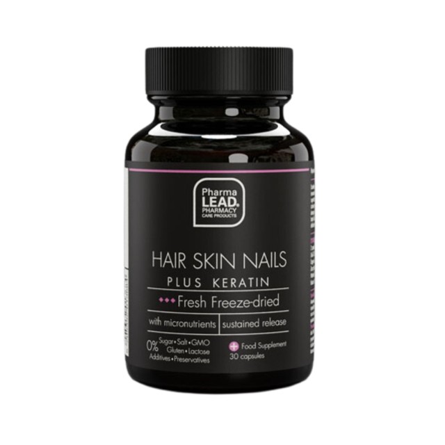 Pharmalead Black Range Hair Skin Nails Plus Keratin 30caps (Συμπλήρωμα Διατροφής για Θρέψη Μαλλιών, Νυχιών & Δέρματος)